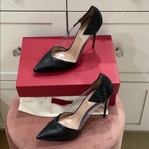 Valentino Garavani B Drape leather pumps